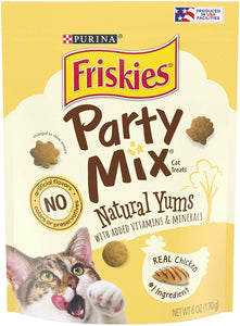 Purina Friskies Party Mix Naturals Adult Cat Treats - (6) 6 oz. Pouches