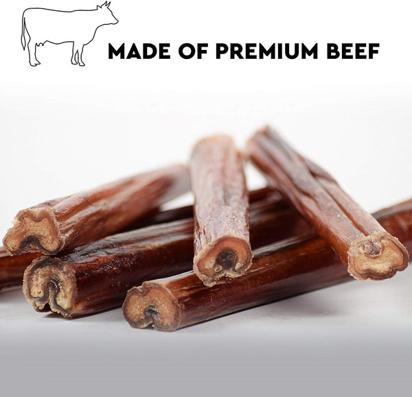 Beloved Pets Thick Bully Sticks for Dogs & Puppies 6 Inch - Best Beef Pizzle Made for USA - Supreme Chew Large Bully Sticks Odorless