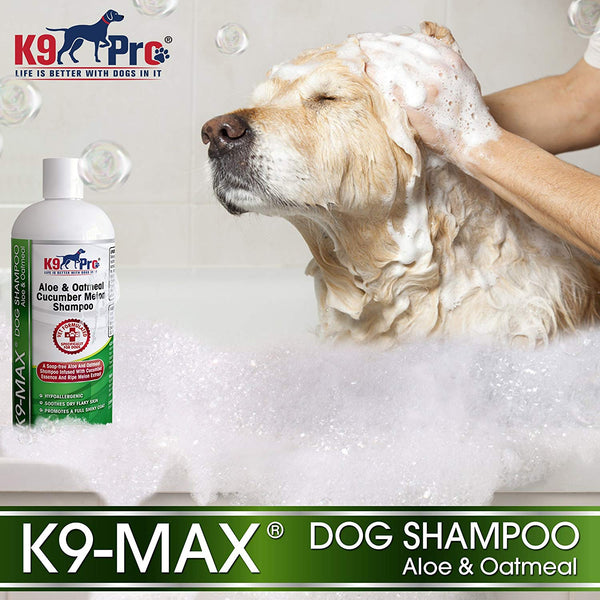 Oatmeal Dog Shampoo and Conditioner - For Dogs With Allergies And Dry Itchy Sensitive Skin. Best Hypoallergenic Medicated Tear Free Anti Itch For Puppy - With Aloe Cucumber Essence and Melon Extract