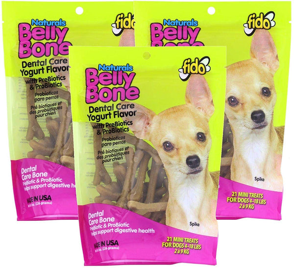 Fido Belly Dog Bone, Digestion Aid w\/Prebiotic & Probiotic Enzymes for Dogs