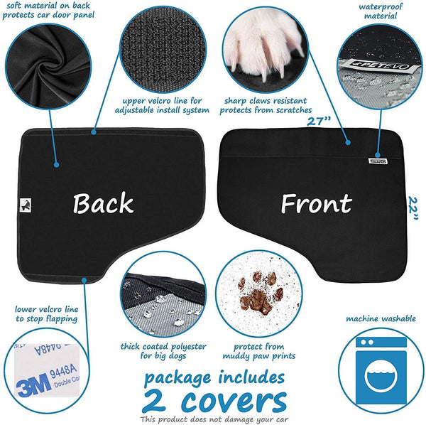 Car Door Protector - Pet Dog Car Door Cover Protector, Guard for Car Doors, Anti Scratch Waterproof, Safe for Dogs, Fits Any Vehicle