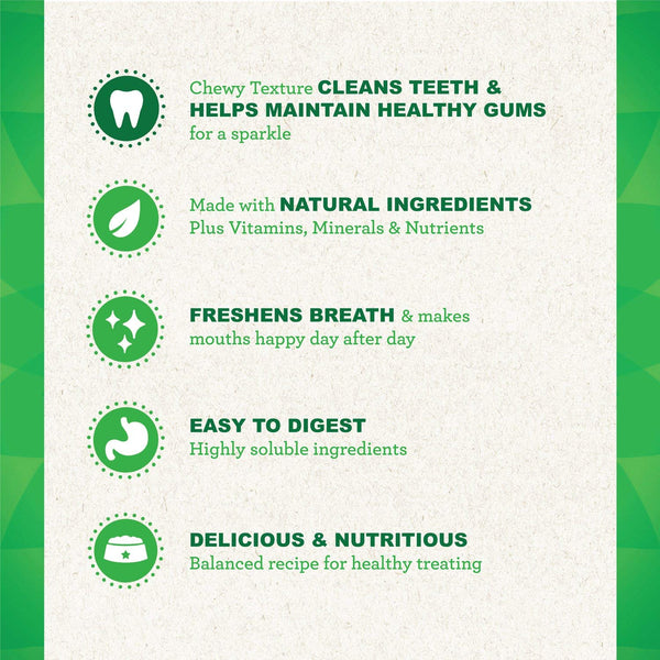 GREENIES Original Regular Natural Dog Dental Care Chews Oral Health Dog Treats, 72 oz. Pack (72 Treats)