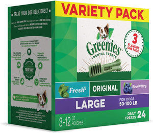 Greenies 3-Flavor Variety Pack Large Dog Dental Chews