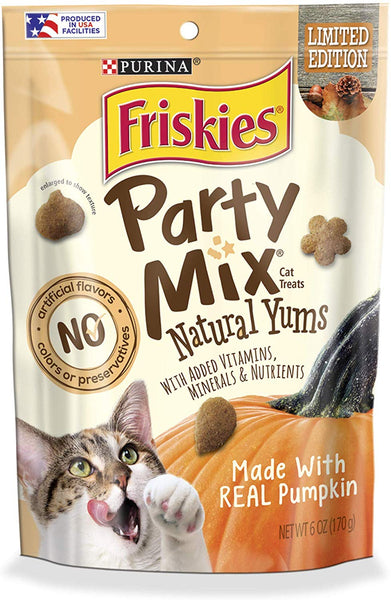 Purina Friskies Party Mix Naturals Adult Cat Treats - (6) 6 oz. Pouches