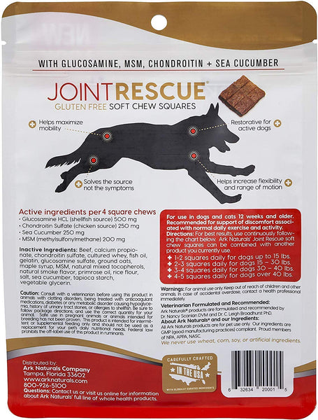 Ark Naturals Sea Mobility Joint Rescue Dog Treats, Joint Supplement with Glucosamine & Chondroitin