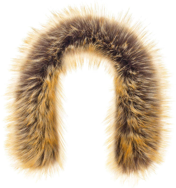 Futrzane Faux Fur Trim For Hood Replacement - Like Real Fur - Buttons Included