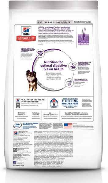 Hill's Science Diet Dry Dog Food, Adult, Small & Mini Breeds, Sensitive Stomach & Skin, Chicken Recipe