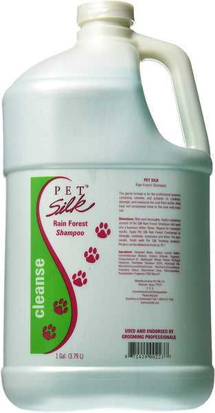 PET SILK Rain Forest Shampoo – Dog Moisturizing Shampoo for Soft, Smooth Coat – Relieves Dry Skin & Reduce Skin Irritation - Pet Shampoo for Horse, Cat, Rabbits