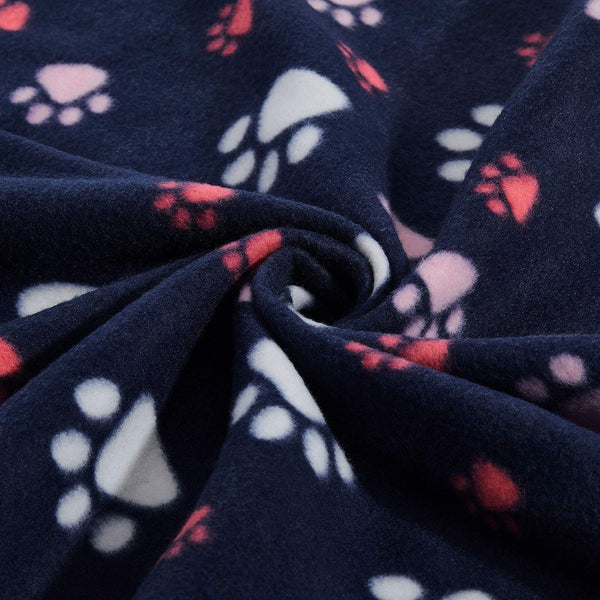 ALLISANDRO Premium Fluffy Dog Blanket Soft and Warm Fleece Blanket for Pet and Throw Cute Paw Print Puppy Cat Blanket Durable and Washable Multi Color Multi Size Avaiable