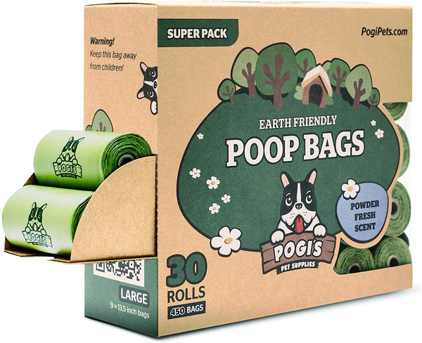 Pogi’s Poop Bags - Large, Leak-Proof, Earth-Friendly Poop Bags for Dogs