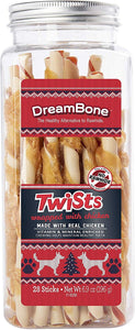 DreamBone Twist Sticks, Rawhide-Free Chews for Dogs, with Real Chicken