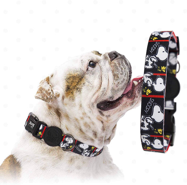 ZOOZ PETS Adjustable Dog Collar - Official Snoopy Dogs Collar Super Safe - Stylish Dog Collars for Large Dogs & Small - 10 Unique Designs in