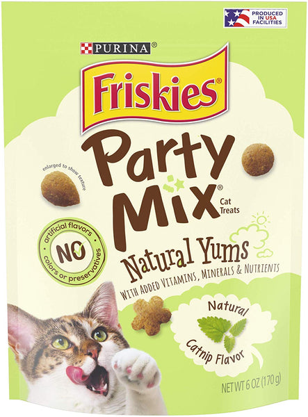 Purina Friskies Party Mix Naturals Adult Cat Treats - (6) 6 oz. Pouches