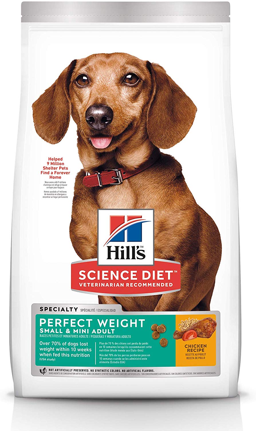 Hill's Science Diet Dry Dog Food, Adult, Perfect Weight for Weight Management, Small & Mini Breeds, Chicken Recipe