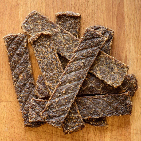 CHICKEN BEEF JERKY USA MADE DOG TREATS HUMAN GRADE GRAIN FREE All NATURAL HIP JOINT SKIN COAT IMMUNITY DIGESTION training small medium large size low calorie healthy subscribe and save snack soft chew