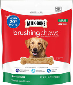 Milk-Bone Original Brushing Chews Daily Dental Dog Treats, Reduce Tartar Build-up, Maintain Healthy Gums