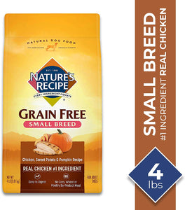 Nature's Recipe Grain Free Small Breed Dry Dog Food, Chicken, Sweet Potato & Pumpkin