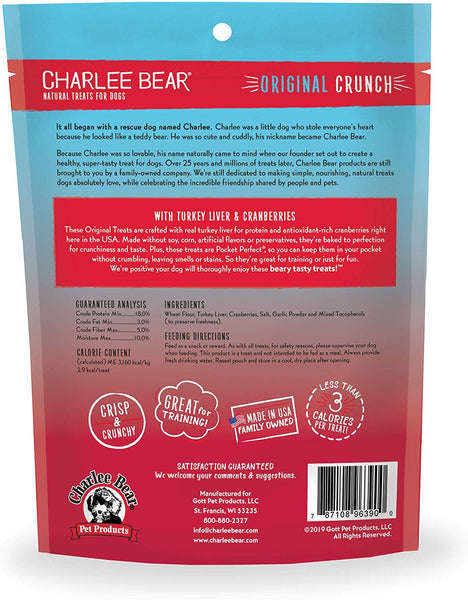 Charlee Bear Dog Treats with Turkey Liver & Cranberries - 16 oz