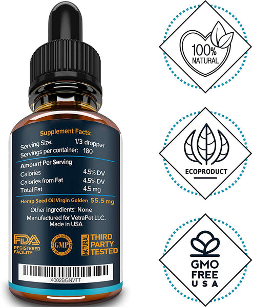 Hemp Oil for Dogs and Cats - Maximum Potency 10,000mg, 2oz - Premium Hеmp Oil Drops for Stress & Anxiety Relief - USA Made Advanced Formula - Supports Hip & Joint Health, Natural Inflammation Relief