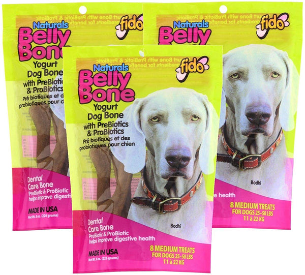 Fido Belly Dog Bone, Digestion Aid w\/Prebiotic & Probiotic Enzymes for Dogs