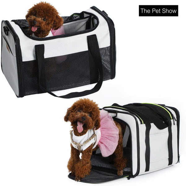 Akinerri Airline Approved Pet Carriers,Soft Sided Collapsible Pet Travel Carrier for Medium Puppy and Cats …