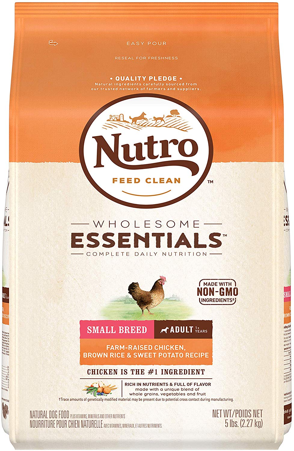 Nutro Wholesome Essentials Farm-Raised Chicken, Brown Rice & Sweet Potato Recipe Dry Small Breed Adult Dog Food