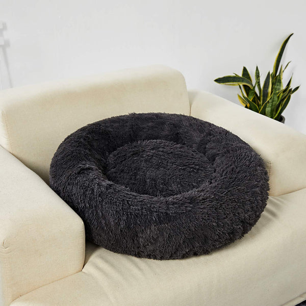 ANWA Medium Washable Dog Round Bed, Dog Donut Bed Small Dog, Plush Dog Calming Bed