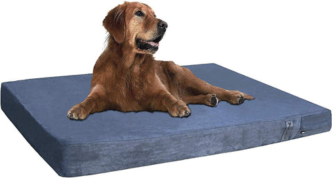 Dogbed4less Memory Foam Dog Bed | Pressure-Relief Orthopedic, Internal Waterproof Case and 2 Washable External Covers | Multiple Sizes, Colors