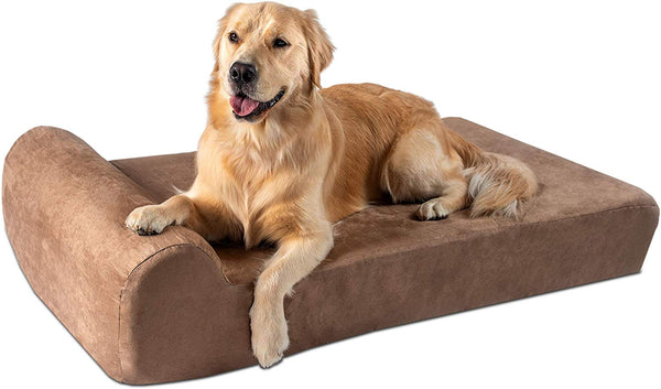 Big Barker 7" Pillow Top Orthopedic Dog Bed for Large and Extra Large Breed Dogs (Headrest Edition)