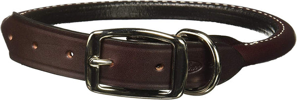 Auburn Leathercrafters Rolled Leather Dog Collar