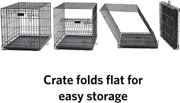 MidWest iCrate Starter Kit | The Perfect Kit for Your New Dog Includes a Dog Crate, Dog Crate Cover, 2 Dog Bowls & Pet Bed | 1-Year Warranty on ALL Items