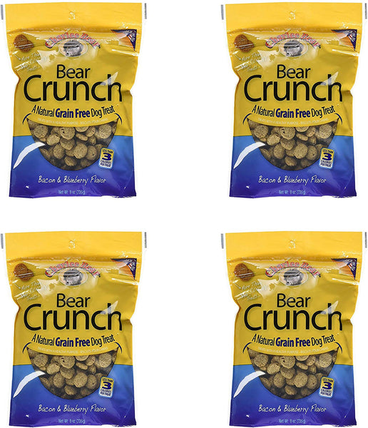 Charlee Bear Crunch Grain Free Dog Treats - Bacon and Blueberry Flavor - 8 oz Packs