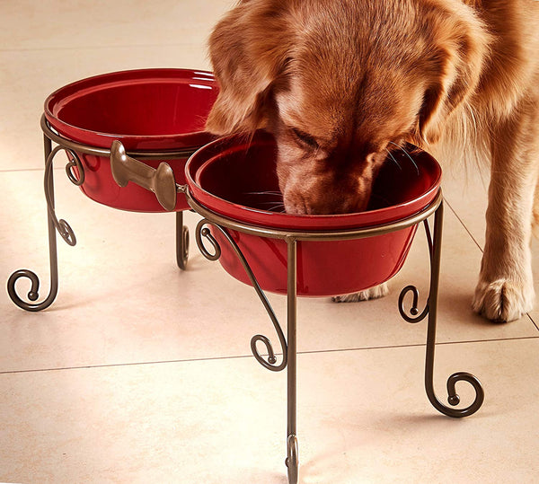 BestVida Sparks Pet Feeder, Dog Feeder, Cat Feeder, Dog Bowl, Pet Station, Pet Feeding Station