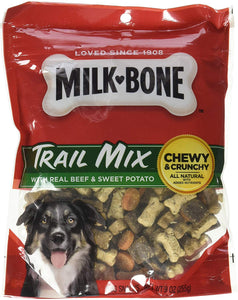 Milk-Bone Trail Mix Chewy and Crunchy Dog Treats, Beef & Sweet Potato