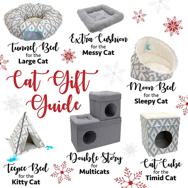 Kitty City Large Cat Bed, Stackable Cat Cube, Washable Bed, Indoor Cat House\/Cat Condo