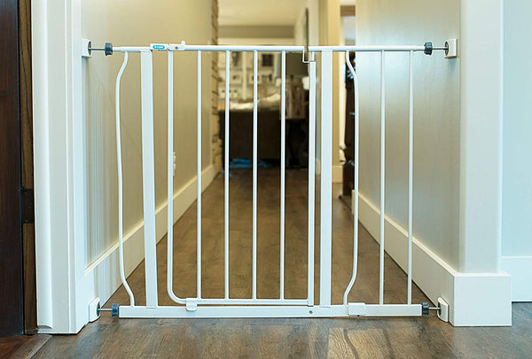 Wall Nanny - Baby Gate Wall Protector (Made in USA) Protect Walls & Doorways from Pet & Dog Gates - for Child Pressure Mounted Stair Safety Gate - No Safety Hazard on Bottom Spindles - Saver - 4 Pack