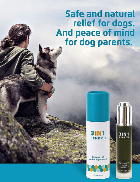 EVMT Brands Hemp Oil for Dogs - Dog Anxiety Relief, Joint Supplement and Probiotics for Dogs. Organic, Non GMO, Made in California, Cruelty Free, Rich with Omega 3, All Human Grade Ingredients