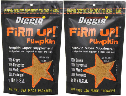 Diggin' Your Dog Firm Up Pumpkin Super Supplement for Digestive Tract Health for Dogs, 4-Ounce