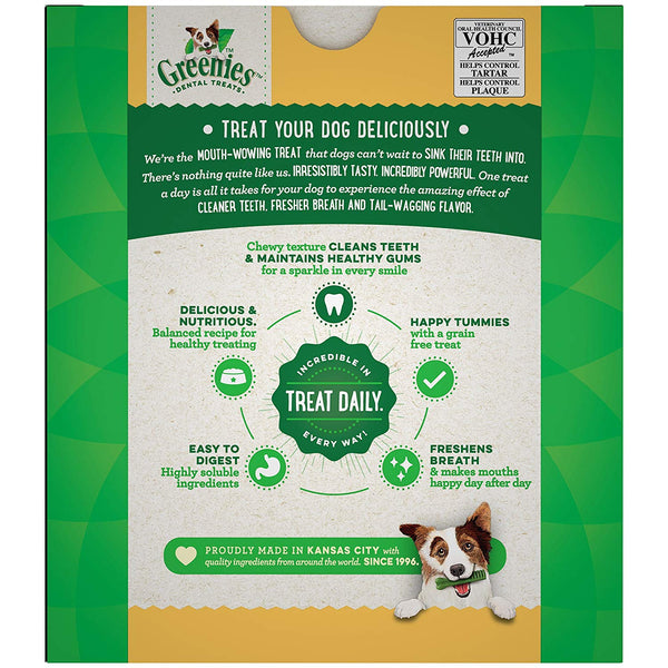 GREENIES Grain Free TEENIE Natural Dog Dental Care Chews Oral Health Dog Treats, 27 oz. Pack (96 Treats)