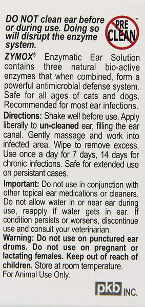 Zymox Ear Solution with 0.5-Percent Hydrocortisone, 1.25-Ounce