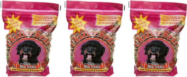 Charlee Bear Dog Treats with Turkey Liver & Cranberries - 16 oz