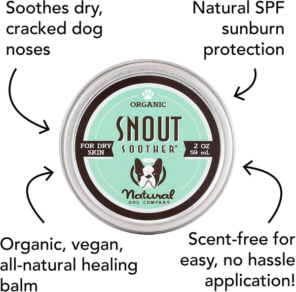 Natural Dog Company – Snout Soother - All-Natural Remedy for Chapped, Crusty and Dry Dog Noses - Veterinarian Recommended