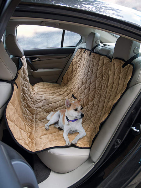 Sonnyridge Dog Hammock & Seat Covers for Dogs. This Pet Car Seat Cover Protects Your Back Seat from Dirt, Hair or Dander. A Great Seat Protector for Dogs - Helps Keep Your Pet Safe.