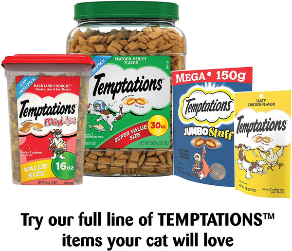 TEMPTATIONS Cat Treats Shrimpy Shrimp Flavor, 16 oz. Tub