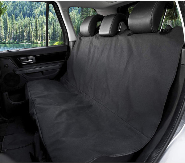 BarksBar Original Pet Seat Cover for Cars - Black, Waterproof & Hammock Convertible