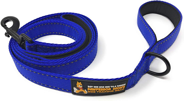 Buy One Give One To A Rescue Pawfessor Dion's Dog Training Gear Pawfessor Dion's 6ft Reflective Double Handle Traffic Dog Leash - Buy One and We Donate One to a Dog Rescue