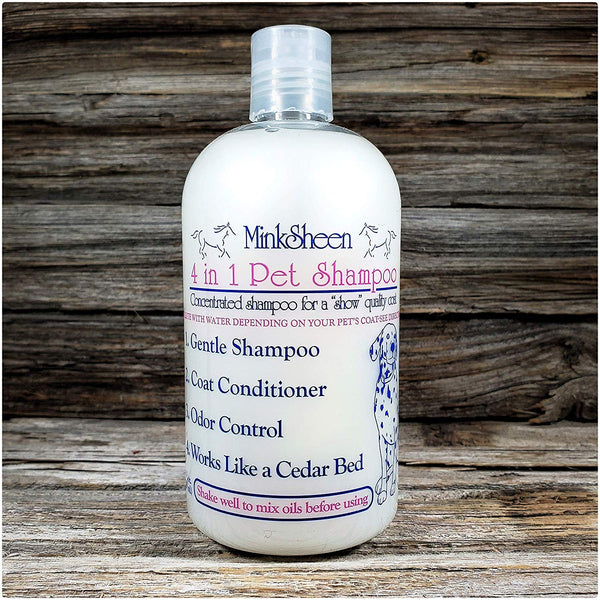 MinkSheen Pet Shampoo 4 in 1 Concentrate 16 oz.