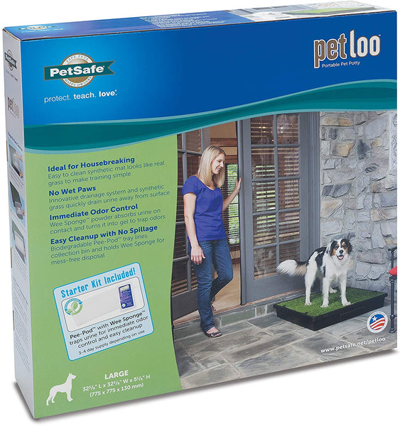 PetSafe Pet Loo Portable Indoor\/Outdoor Dog Potty, Alternative to Puppy Pads, 3 Size Options for Small, Medium and Large Breeds