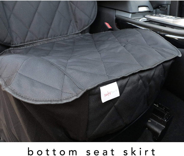 BarksBar Pet Front Seat Cover for Cars - Black, Waterproof & Nonslip Backing with Anchors, Quilted, Padded, Durable Pet Seat Covers for Cars, Trucks & SUVs